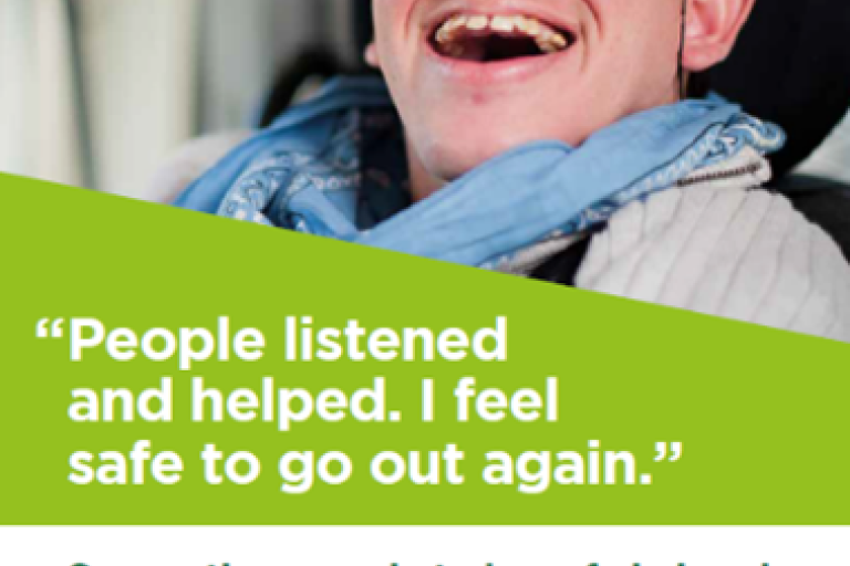 Poster about where people can get support
